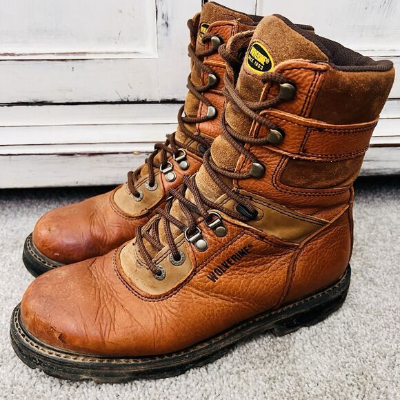 Wolverine Other - Wolverine W04217 Brown Leather Lace up Combat Work Boots Mens Size 9.5M